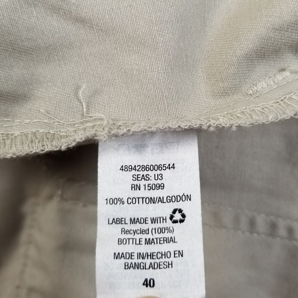 Outdoor Life Cargo Shorts Mens 40 Khaki Tan Cotton Elastic Waist Casual Utility - Picture 6 of 15